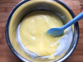 再倒回蛋白盆中继续搅拌均匀