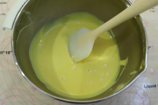 最后的蛋黄糊状态。