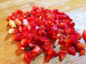 红辣椒切碎