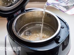 大米、西藏藜麦淘洗干净放入脱糖饭煲内胆中，内胆中提前将电磁阀芯安装到位，加入适量的清水。