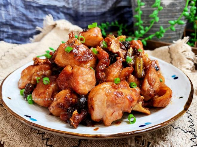 豆豉葱烧鸡腿
