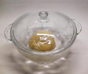 加盖保鲜膜 盖上盖子静置发酵