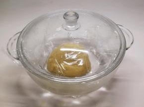 加盖保鲜膜 盖上盖子静置发酵