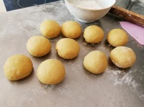 轻柔排气 分成10份 每一份揉光滑 