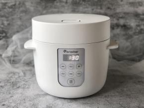 盖好盖子，插上电饭煲电源，按下“煮粥”键，电饭煲即开始工作，就无需看管啦！