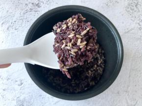 杂粮饭煮好啦！粒粒分明。