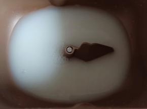 面包机中放入乳清和水。
