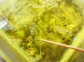 有大气泡用牙签刺破