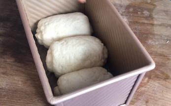 放入吐司模具内，密封发酵至满