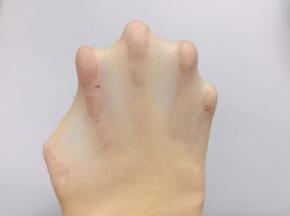 开3挡将面团揉至完全阶段，面团可以拉升有较好细腻的手套膜后，就可以停止揉面