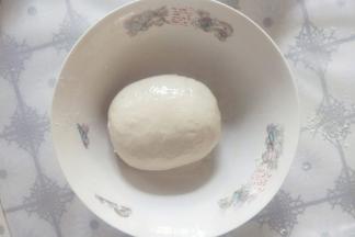 揉成光滑面团后在面团上涂一层玉米油，盖保鲜膜醒发待用。(期间准备馅料即可，准备好馅料开始制作即可。冬天需适量延长醒发时间)