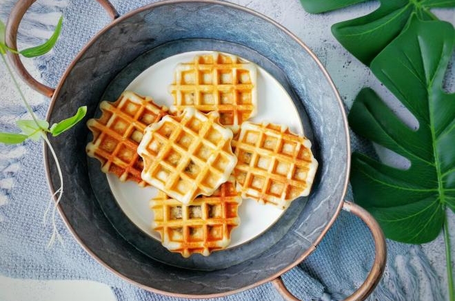 抹茶莲蓉华夫饼