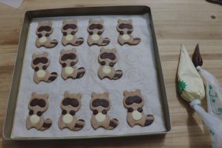 巧克力装入裱花袋，隔热水融化