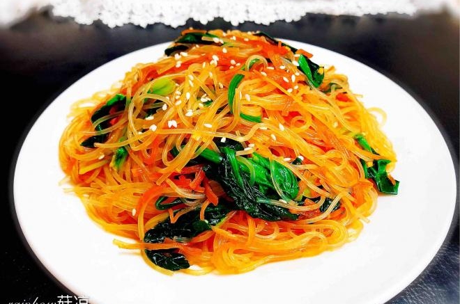 凉拌菠菜粉丝