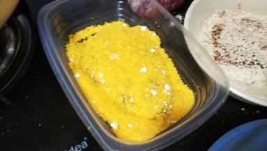 最后入面包糠粘满