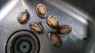 鲜鲍鱼洗刷干净