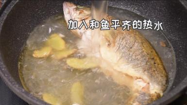 5.加入和鱼平齐的水