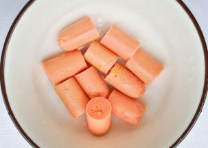 一根火腿切5份。