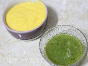 猕猴桃和芒果分别榨汁。