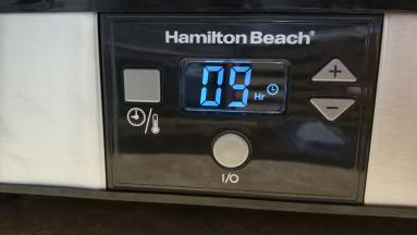 时间设置9小时，按开始键