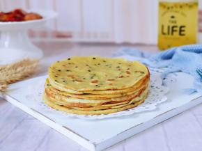 玉米面粉鸡蛋饼端上桌啦！