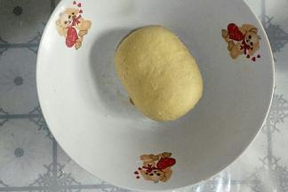 揉成光滑面团盖保鲜膜醒发40分钟。冬天适量延长醒发时间。