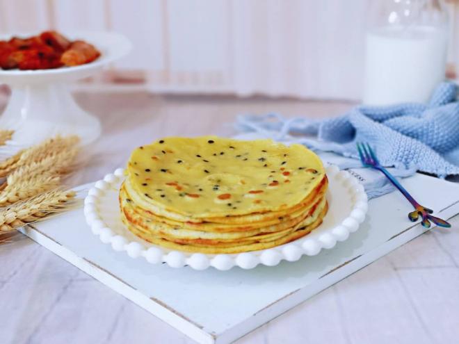 玉米面粉鸡蛋饼