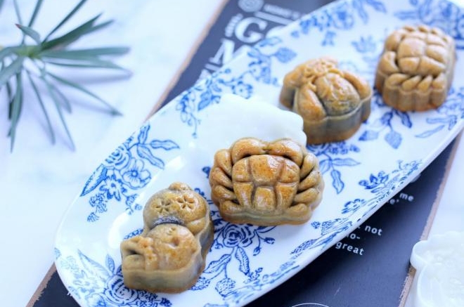 黑麦陈皮豆沙月饼