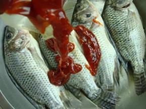 3 再调入COOK100黑胡椒酱里里外外抹匀。