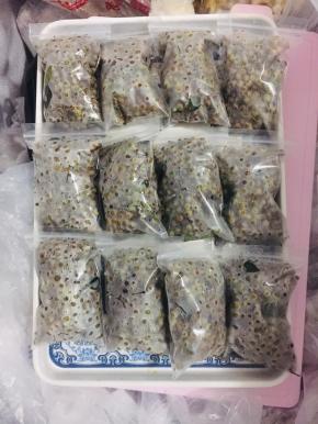 处理好的鲜花椒放进冰箱冷冻保存即可！