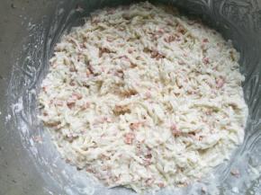 制成萝卜糕面团。