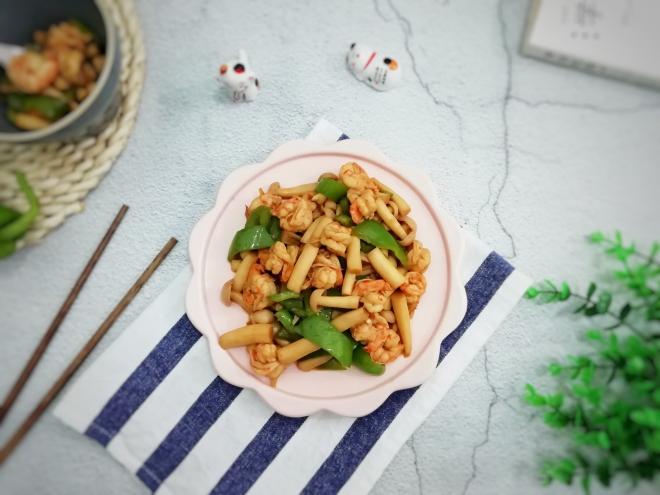 虾仁炒海鲜菇
