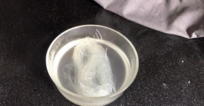 粉丝放入开水中泡发