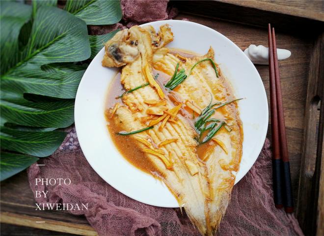 葱烧舌鳎鱼