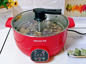 盖上盖子，按“脱糖饭”键，可以根据个人口感选择。