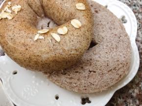 贝果从中间切开