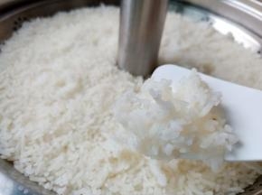 煮好的大米粒粒饱满！选择偏硬的煮出来的米饭正好家人都口味。