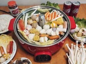 煮好后按升键，食物一目了然