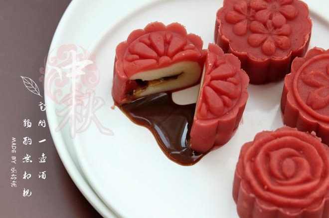 桃山皮流心月饼