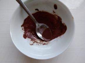 0.5克可可粉用1.3克水兑开