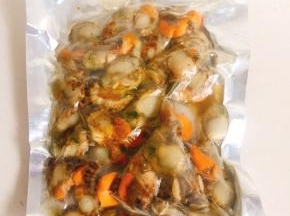 扇贝肉提前解冻备用！