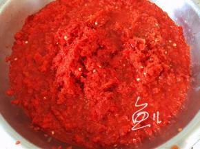 红青椒用料理机打碎