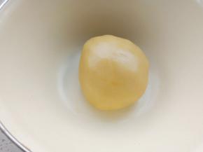 揉成光滑的面团后盖保鲜膜静置1个小时