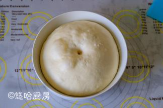 室温20多度，面团发酵一个半小时到位。