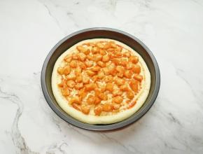 铺上炒熟的鸡脯肉。