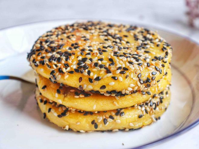 豆沙红薯糯米饼