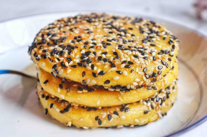 豆沙红薯糯米饼