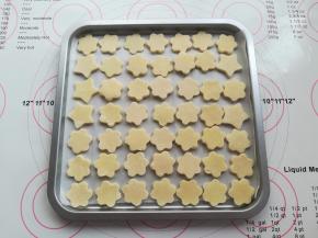 把印好的奶片全部放到烤盘里