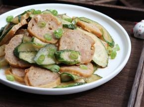 黄瓜炒豆皮肉卷成品图