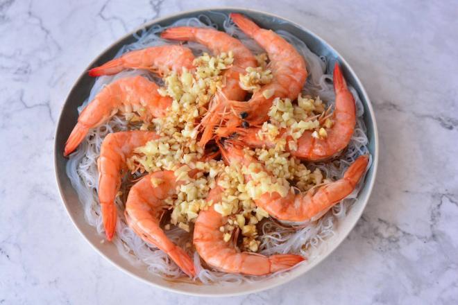 蒜油青虾椒酿肉